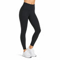 Leggings donna M neri in tessuto elasticizzato a vita alta per allenamento