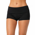 Shorts donna S neri in tessuto elasticizzato a vita alta per sport