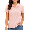 Polo donna M rosa a maniche corte in tessuto liscio stile casual