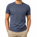 T-shirt uomo M in cotone blu navy a maniche corte girocollo casual